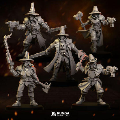 Sci-FI Witch Hunters by Punga Miniatures - Wargame Scale 3D Printed Miniature
