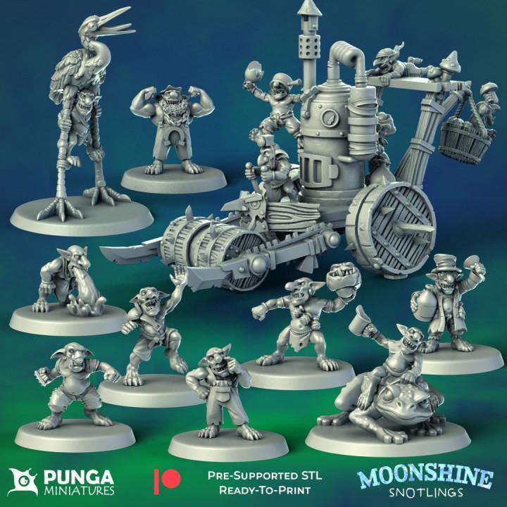 Moonshine Snotlings full team by Punga Miniatures - Wargame Scale 3D Printed Miniature