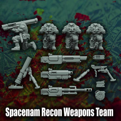 Spacenam Recon Weapons Team, Sci-Fi Wargames Miniatures by Reptilian Overlords, Space Guard