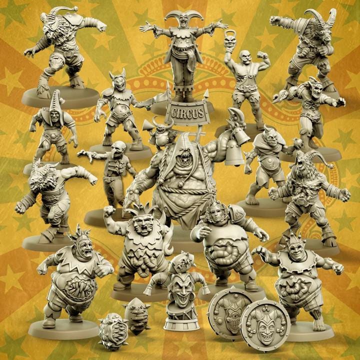 Plague Carnival by Punga Miniatures - Wargame Scale 3D Printed Miniature - Full Team