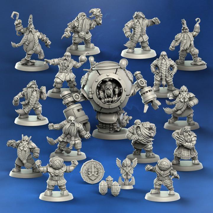 Stern Buoys by Punga Miniatures - Wargame Scale 3D Printed Miniature - Full Team