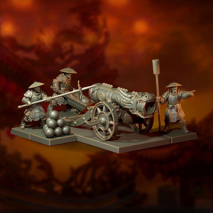Thunder cannon crew by Punga Miniatures - Wargame Scale 3D Printed Miniature