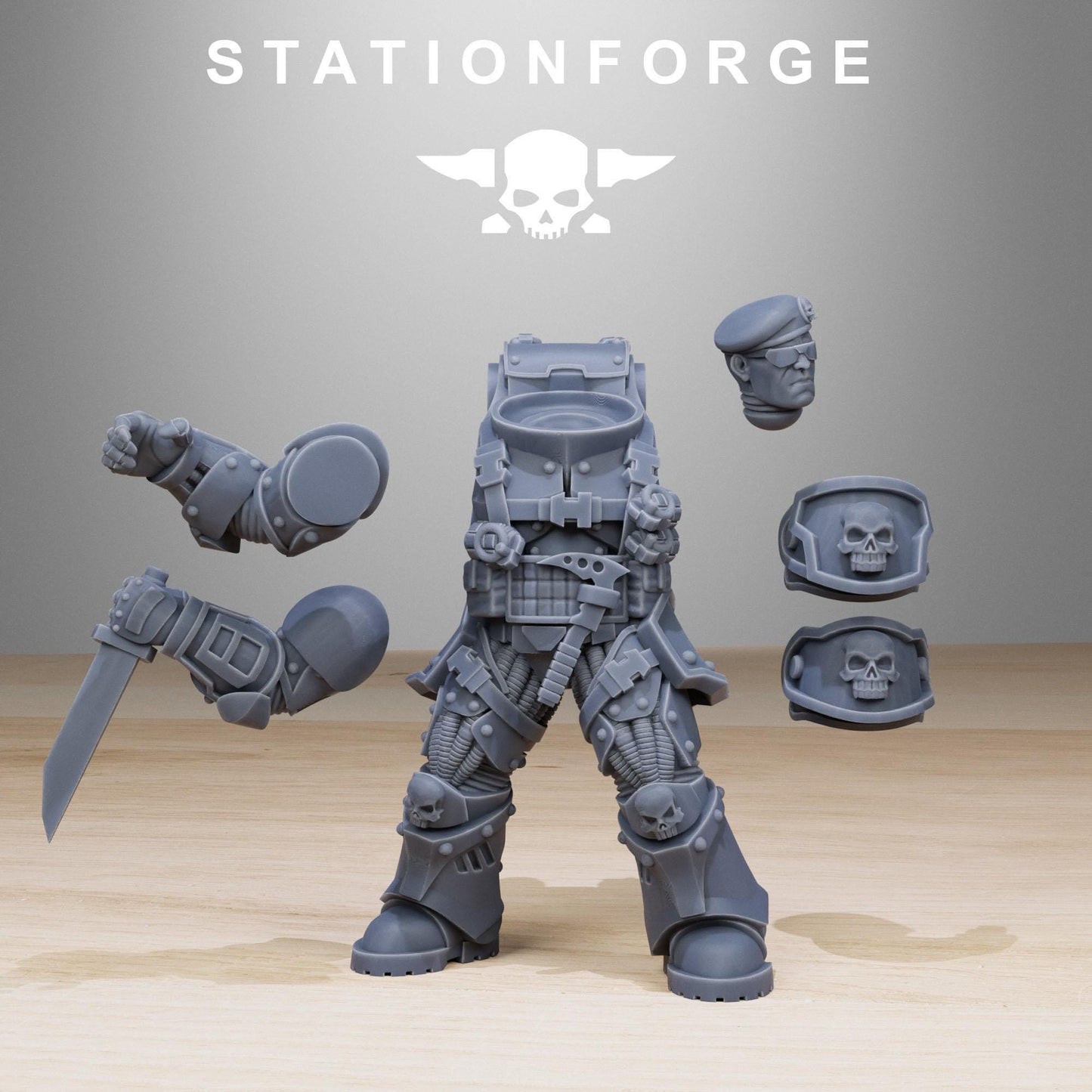 Socratis Light Reinforcement, Modular Sci-Fi Marine warriors by STATIONFORGE, Grimdark Wargames Proxy