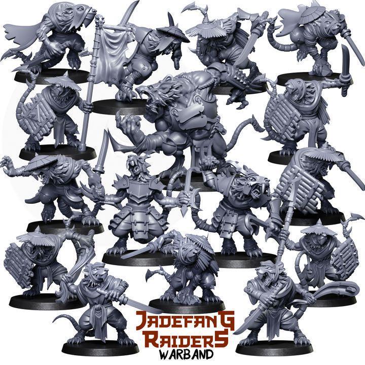 Jadefang Raiders by Punga Miniatures - Wargame Scale 3D Printed Miniature - Warband