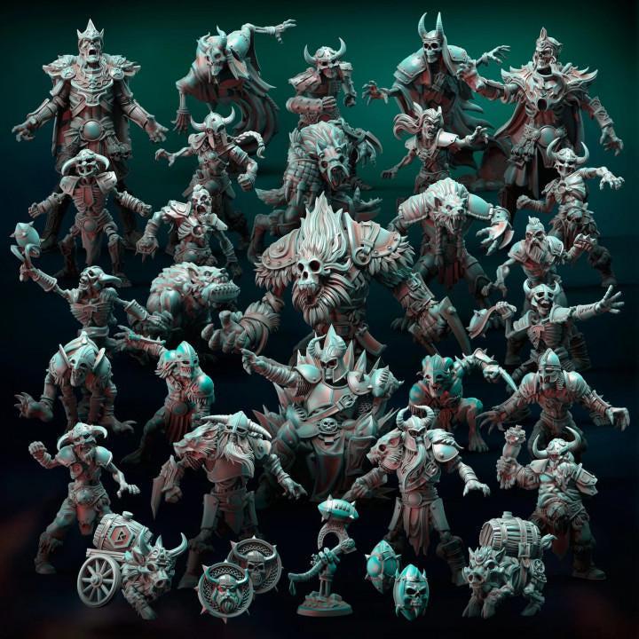 Frozen Ravagers by Punga Miniatures - Wargame Scale 3D Printed Miniature - Basic Team