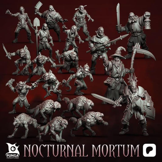 The Nocturnal Mortum Warband by Punga Miniatures - Wargame Scale 3D Printed Miniature