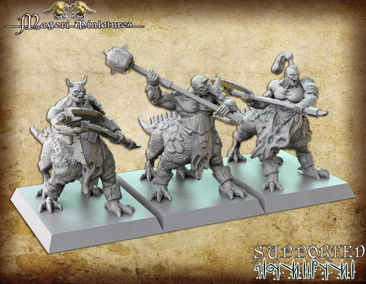 Dragon Ogre Squad, Fantasy Skirmish Miniatures by Magori Miniatures, perfect for Fantasy Wargames and RPGs