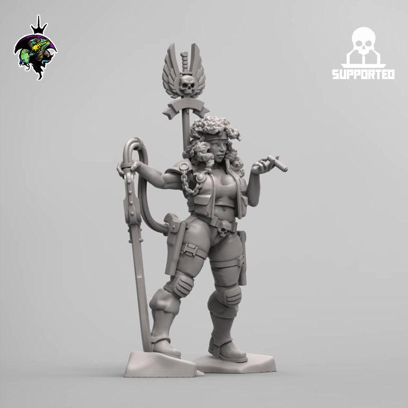 Alexandra Axiom, Ursula Proxy, Sci-Fi Guardsmen Miniatures by Reptilian Overlords,  Imperial guard for Sci-Fi Wargames