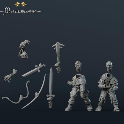 Undead Zombie Miniatures Warband, Fantasy Wargame RPG by Magori Miniatures