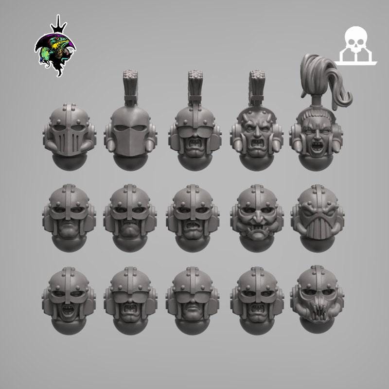 Geno Tyrants, Modular Sci-Fi Wargames Miniatures by Reptilian Overlords, Space Soldier Conversion Bits