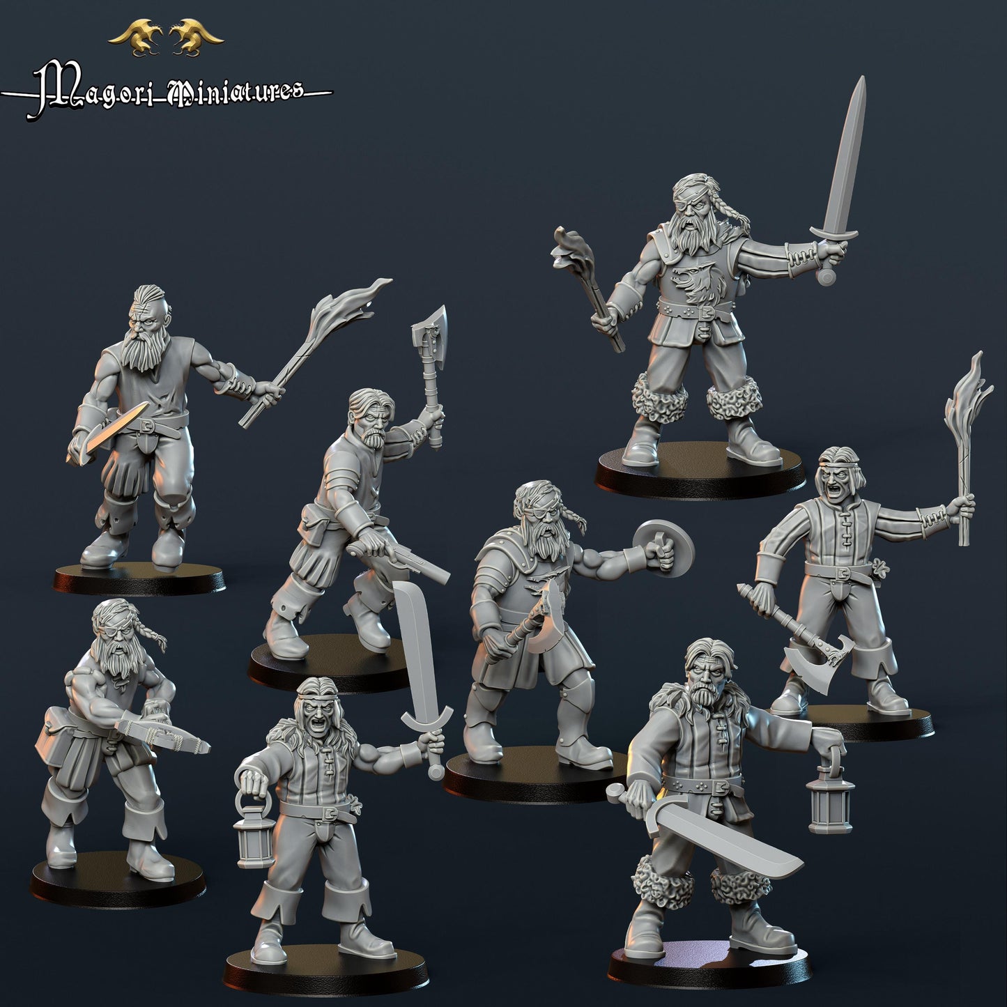 Band of the Wolf, Fantasy Skirmish Miniatures by Magori Miniatures, perfect for Fantasy Wargames and RPGs