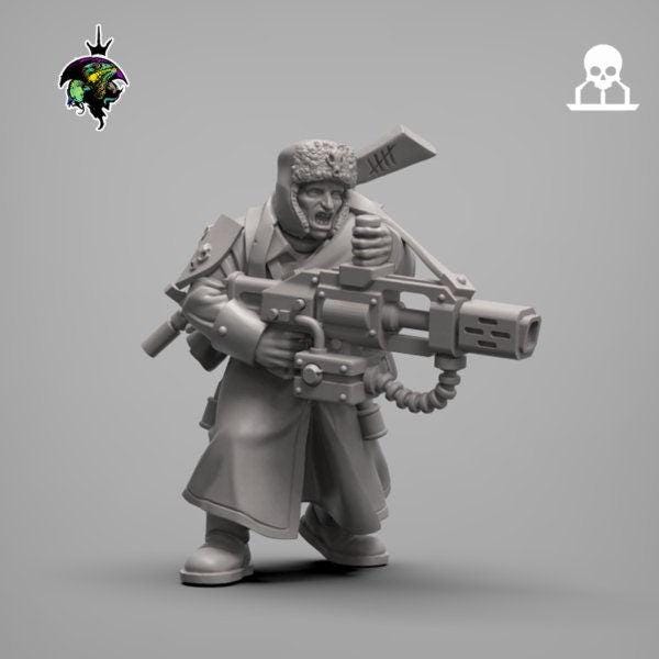 Spacenaz Specials Team , Valhalla Ice Warriors Specialist Gunners Sci-Fi Wargames Miniatures by Reptilian Overlords