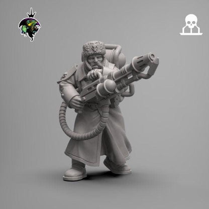 Spacenaz Specials Team , Valhalla Ice Warriors Specialist Gunners Sci-Fi Wargames Miniatures by Reptilian Overlords