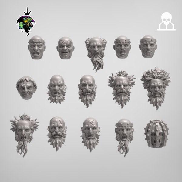 Modular Flagellants, Warrior Priests and Zealots, Witch Hunter Warband. Fantasy Miniatures by Reptilian Overlords, perfect for Wargames