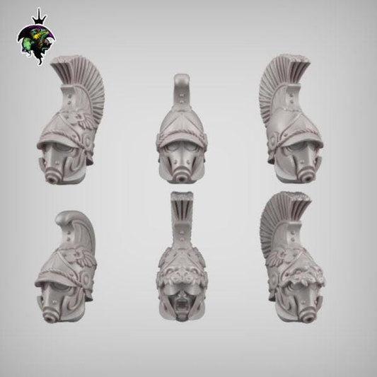 Dragoon Regiment Head set, Modular Space Guardsmen Miniatures by Reptilian Overlords, Miniatures for Sci-Fi Wargames