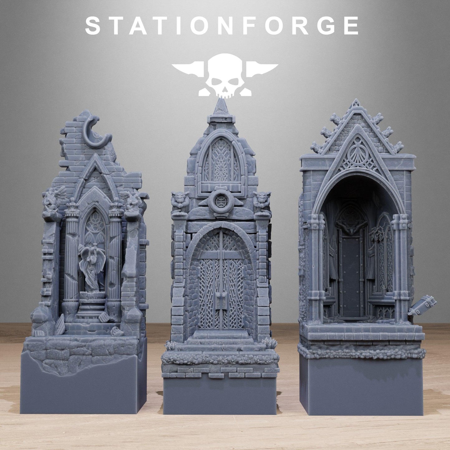 Church Diorama Stands, Sci-Fi Grimdark Terrain by STATIONFORGE