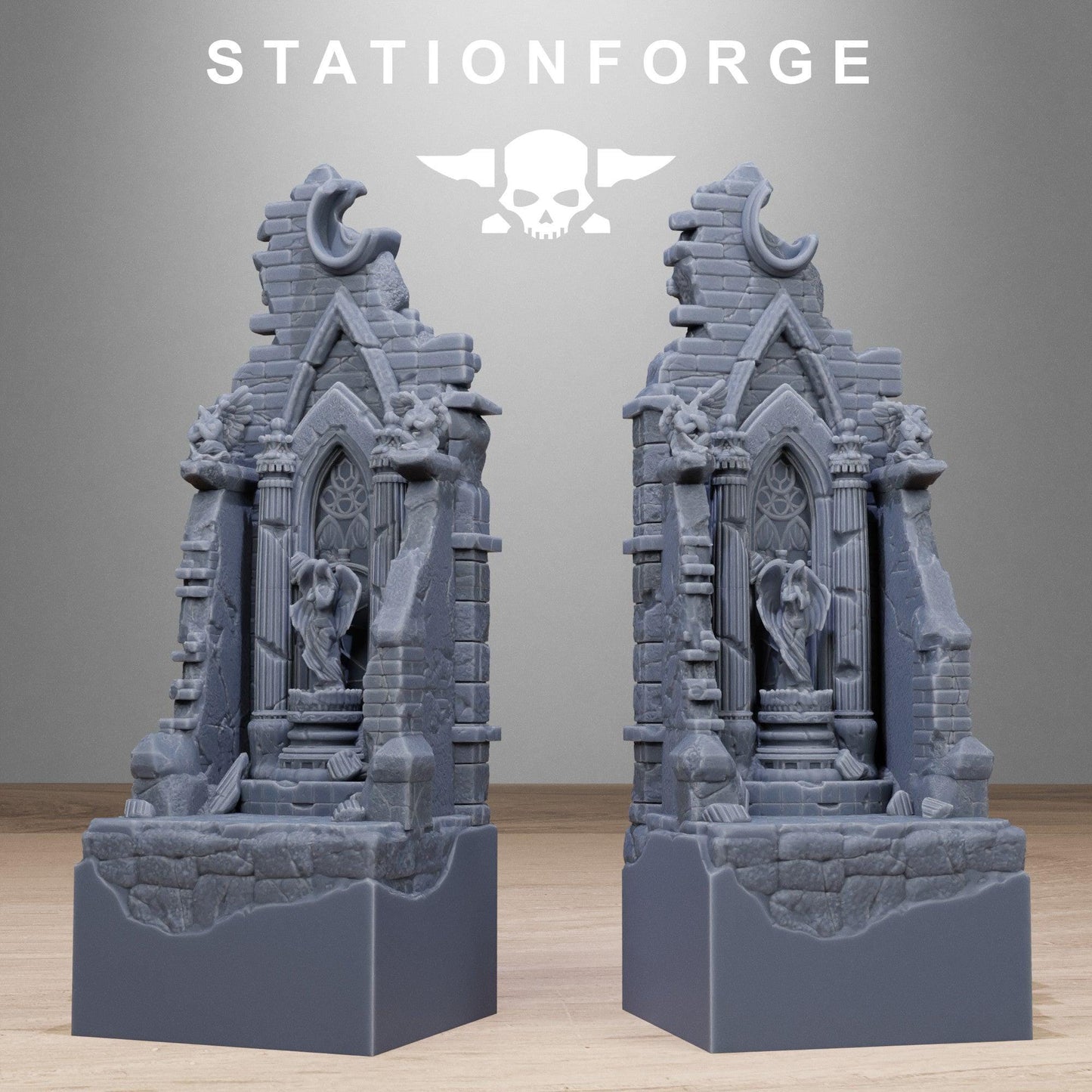 Church Diorama Stands, Sci-Fi Grimdark Terrain by STATIONFORGE