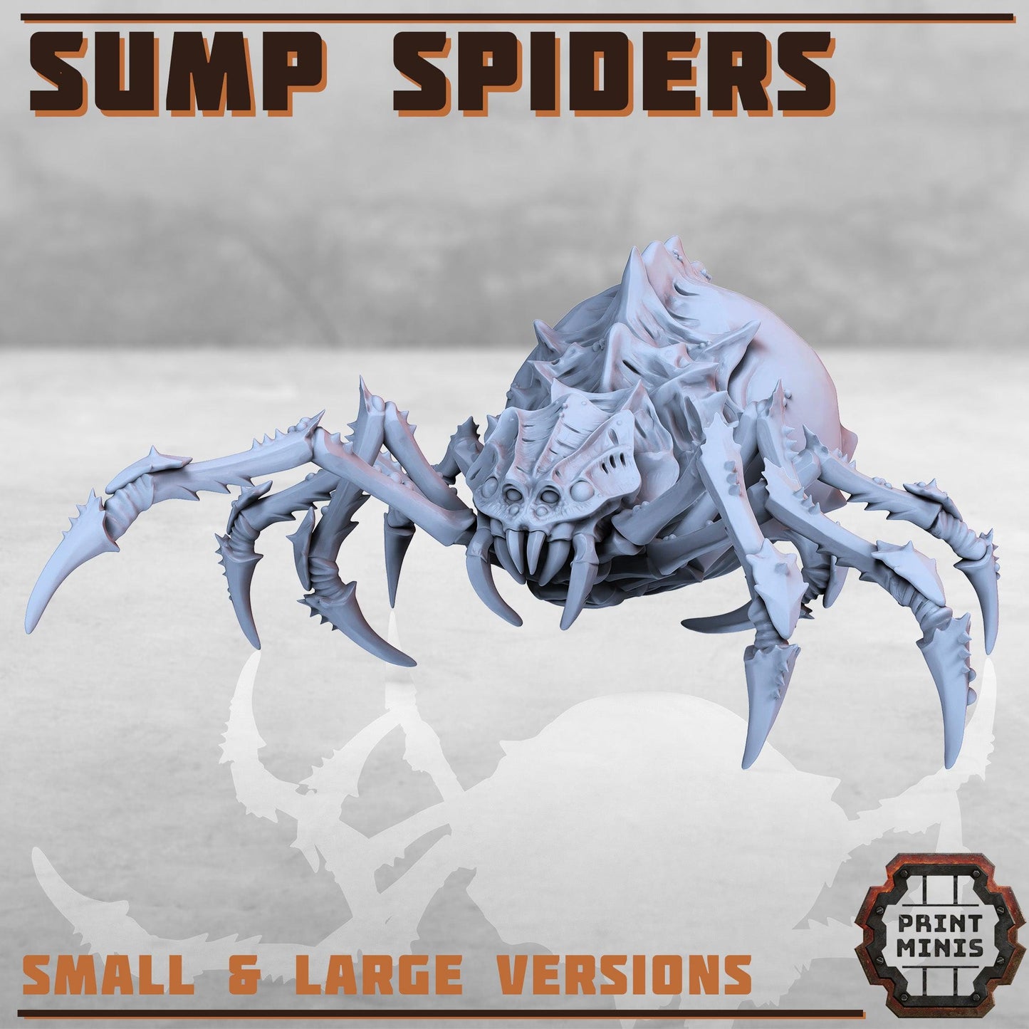 Sump Spiders, Modular Sci-Fi Miniatures by Print Minis, Grimdark Wargames Proxy