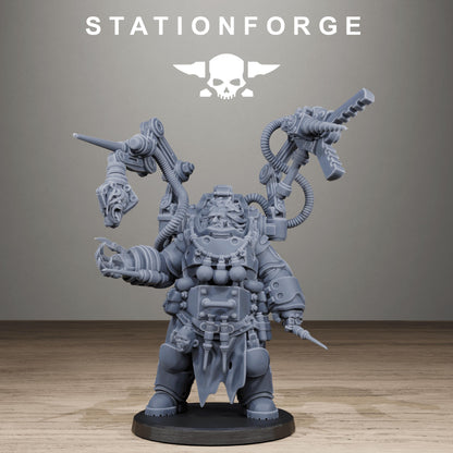 Techno Savages Vernaxers, Modular Sci-Fi Techno-Bot Miniatures by STATIONFORGE, Grimdark Wargames Proxy