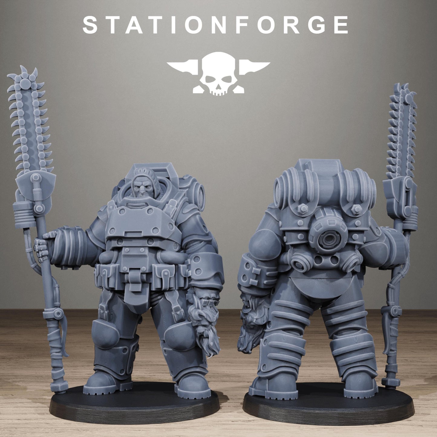 Techno Savages Vernaxers, Modular Sci-Fi Techno-Bot Miniatures by STATIONFORGE, Grimdark Wargames Proxy