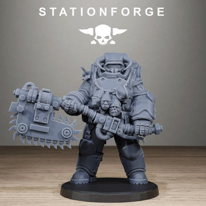 Techno Savages Vernaxers, Modular Sci-Fi Techno-Bot Miniatures by STATIONFORGE, Grimdark Wargames Proxy