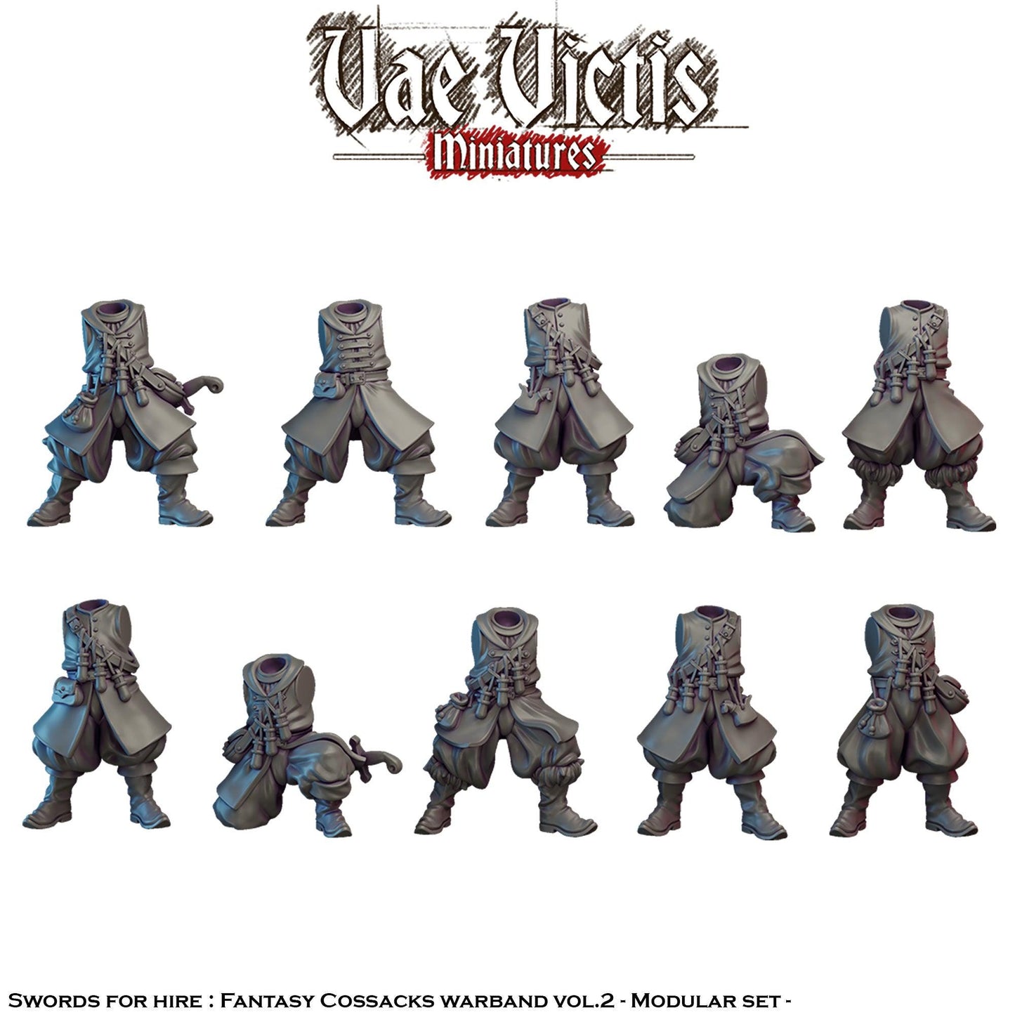 Fantasy Cossacks Vol.2, Fantasy Wargame Miniatures by Vae Victis, perfect for Fantasy Wargames and Tabletop RPGs