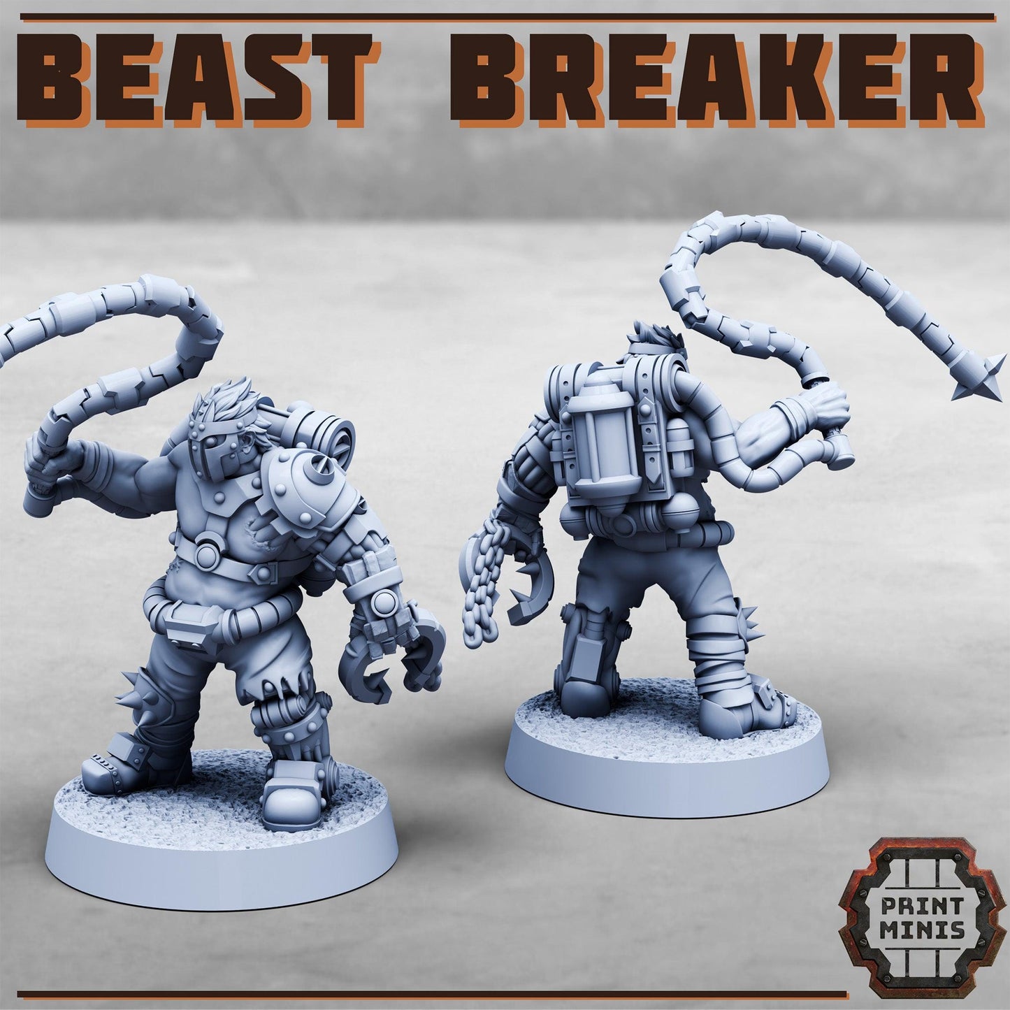 Beast Breaker, Sci-Fi Grimdark Civilians by Print Minis, Hive City Skirmish