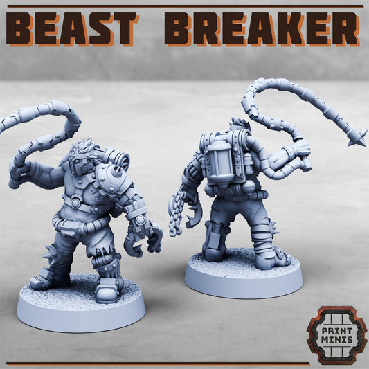 Beast Breaker, Sci-Fi Grimdark Civilians by Print Minis, Hive City Skirmish