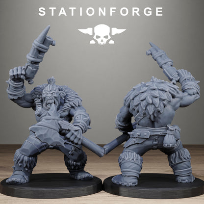 Orkaz Wild Squad, Space-Faring Orkish Menace Sculpted by STATIONFORGE for Wargames set in the Grimdark Future
