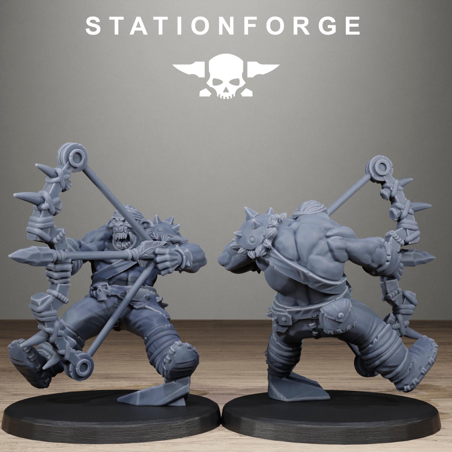 Orkaz Wild Squad, Space-Faring Orkish Menace Sculpted by STATIONFORGE for Wargames set in the Grimdark Future