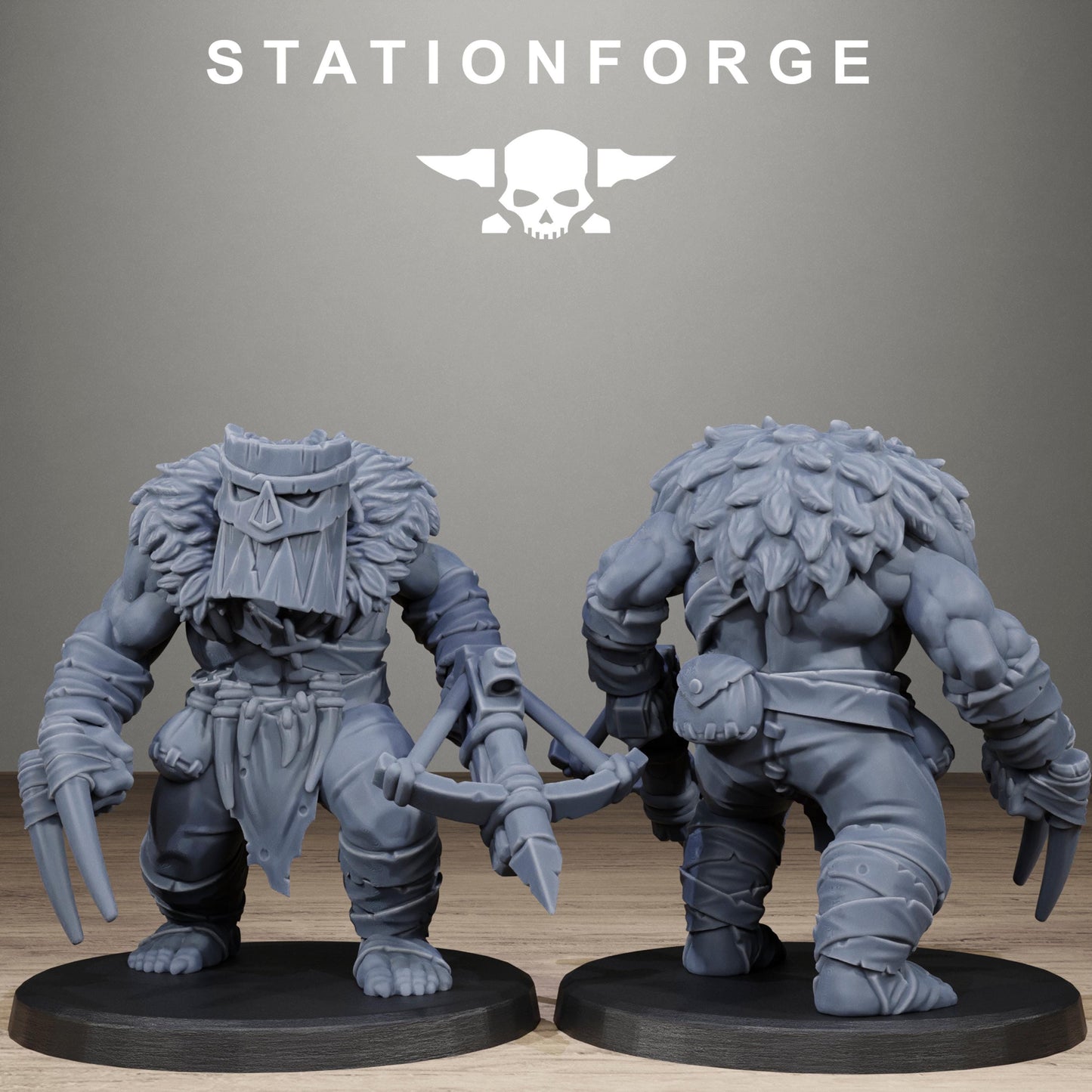Orkaz Wild Squad, Space-Faring Orkish Menace Sculpted by STATIONFORGE for Wargames set in the Grimdark Future