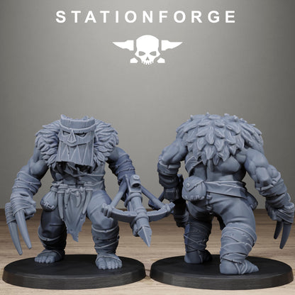 Orkaz Wild Squad, Space-Faring Orkish Menace Sculpted by STATIONFORGE for Wargames set in the Grimdark Future