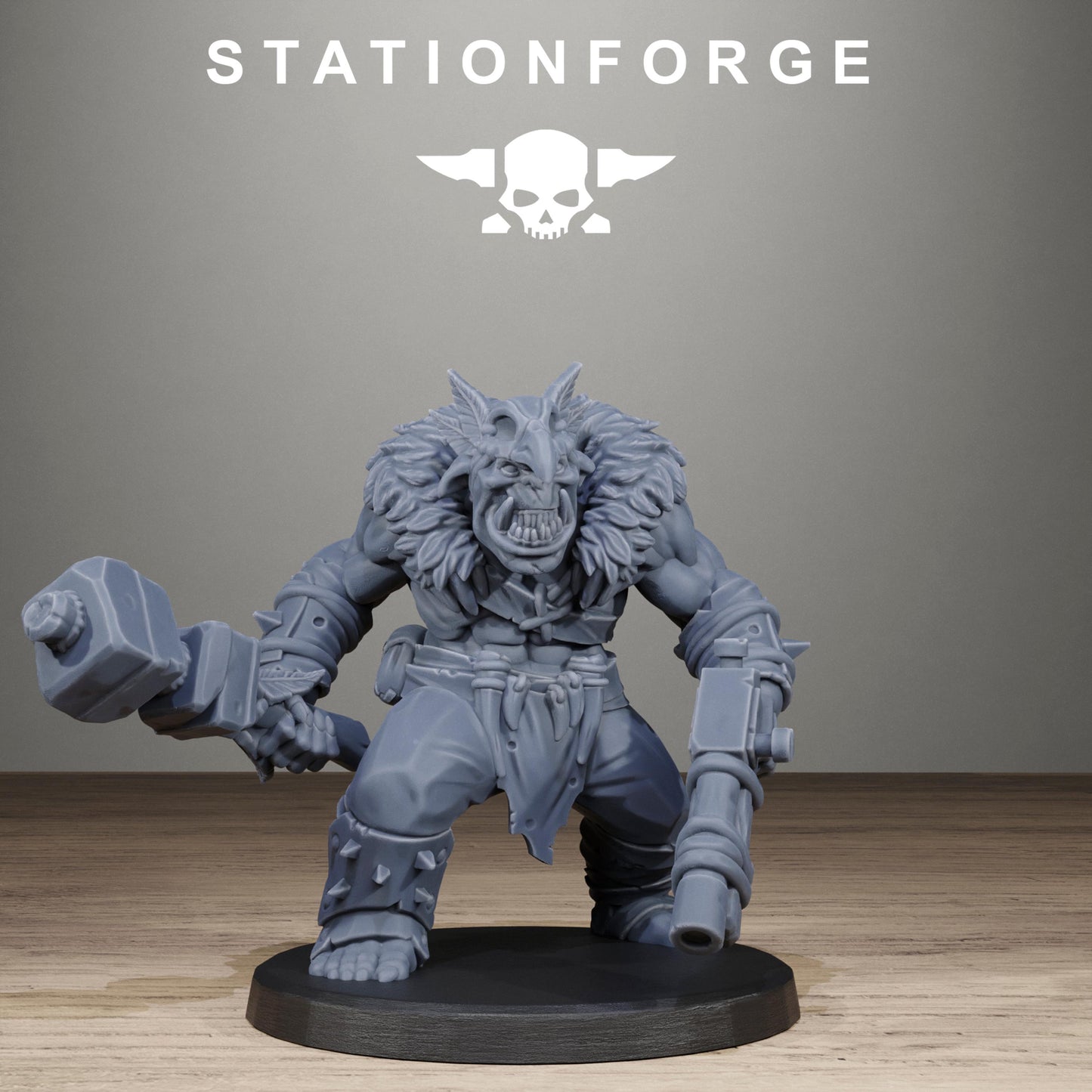 Orkaz Wild Squad, Space-Faring Orkish Menace Sculpted by STATIONFORGE for Wargames set in the Grimdark Future