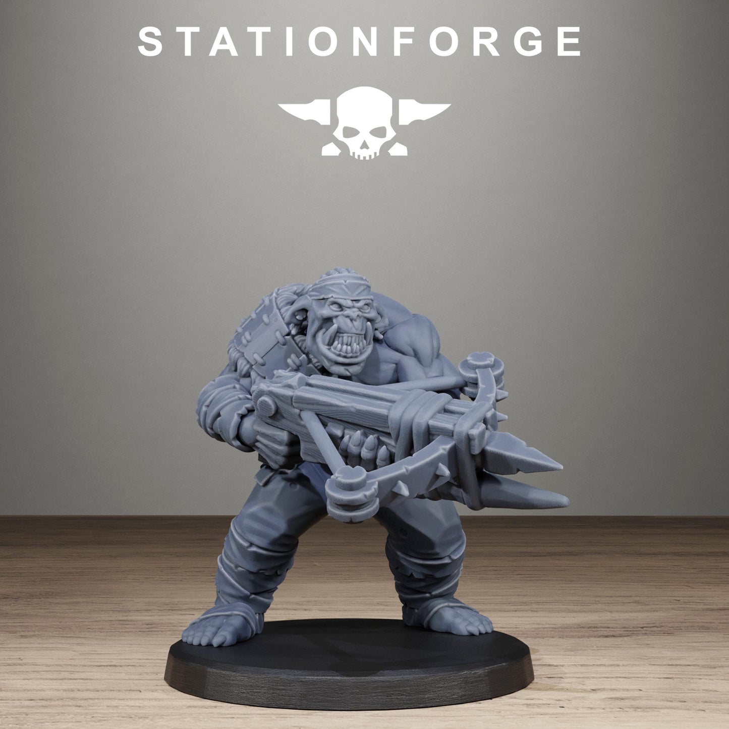 Orkaz Wild Squad, Space-Faring Orkish Menace Sculpted by STATIONFORGE for Wargames set in the Grimdark Future