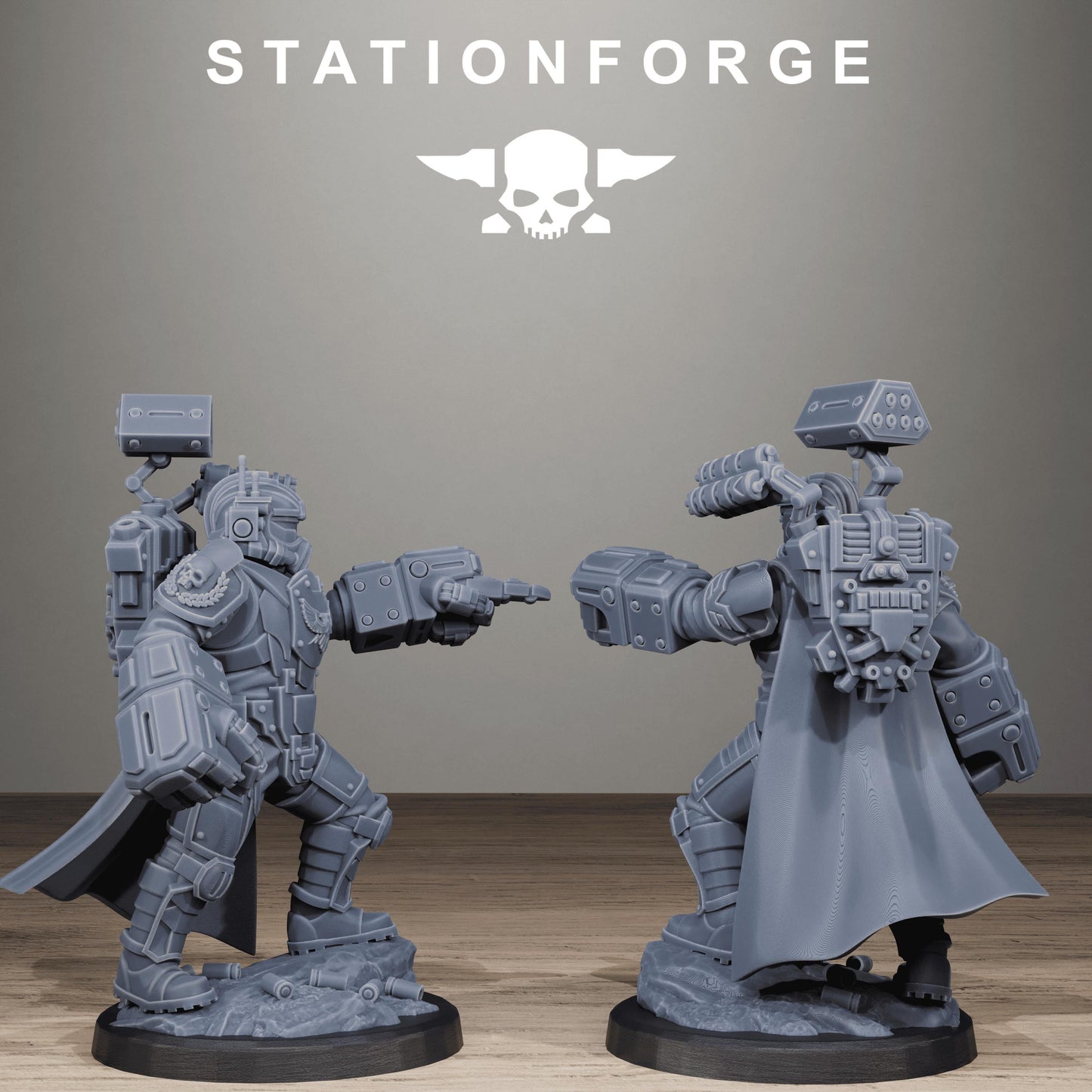 Vaskar Heavy Squad, Modular Sci-Fi Marine warriors by STATIONFORGE, Grimdark Wargames Proxy