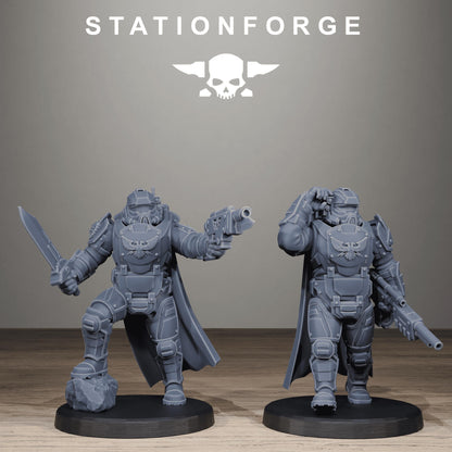 Vaskar Heavy Squad, Modular Sci-Fi Marine warriors by STATIONFORGE, Grimdark Wargames Proxy