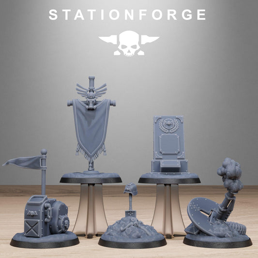 GrimGuard Objective Marker, Modular Sci-Fi Imperial Infantry by STATIONFORGE, Grimdark Wargames Proxy