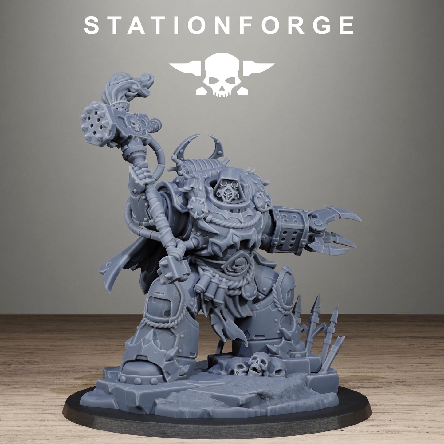 Corrupted Guard Zorvan Lord, Modular Sci-Fi Imperial Infantry by STATIONFORGE, Grimdark Wargames Proxy
