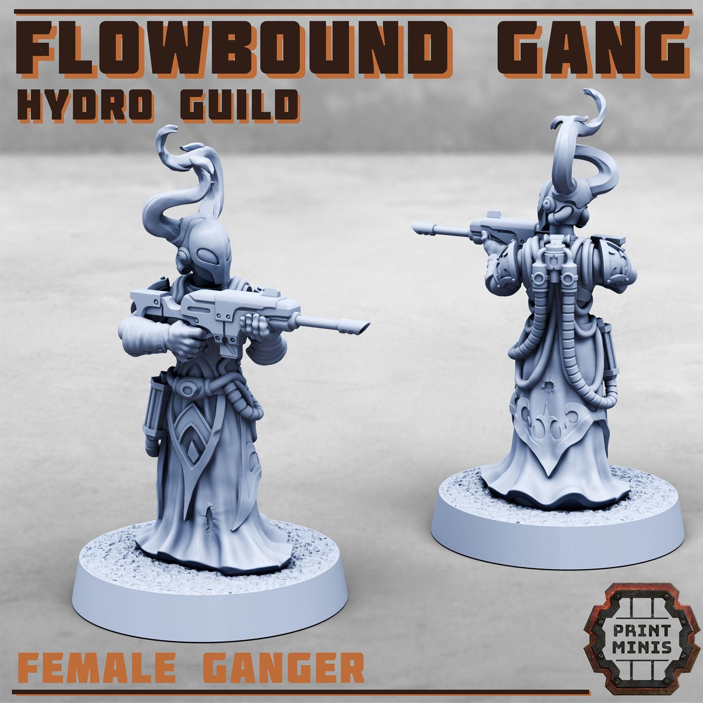 Hydro Guild Gang, Sci-Fi Grimdark Civilians by Print Minis, Hive City Skirmish
