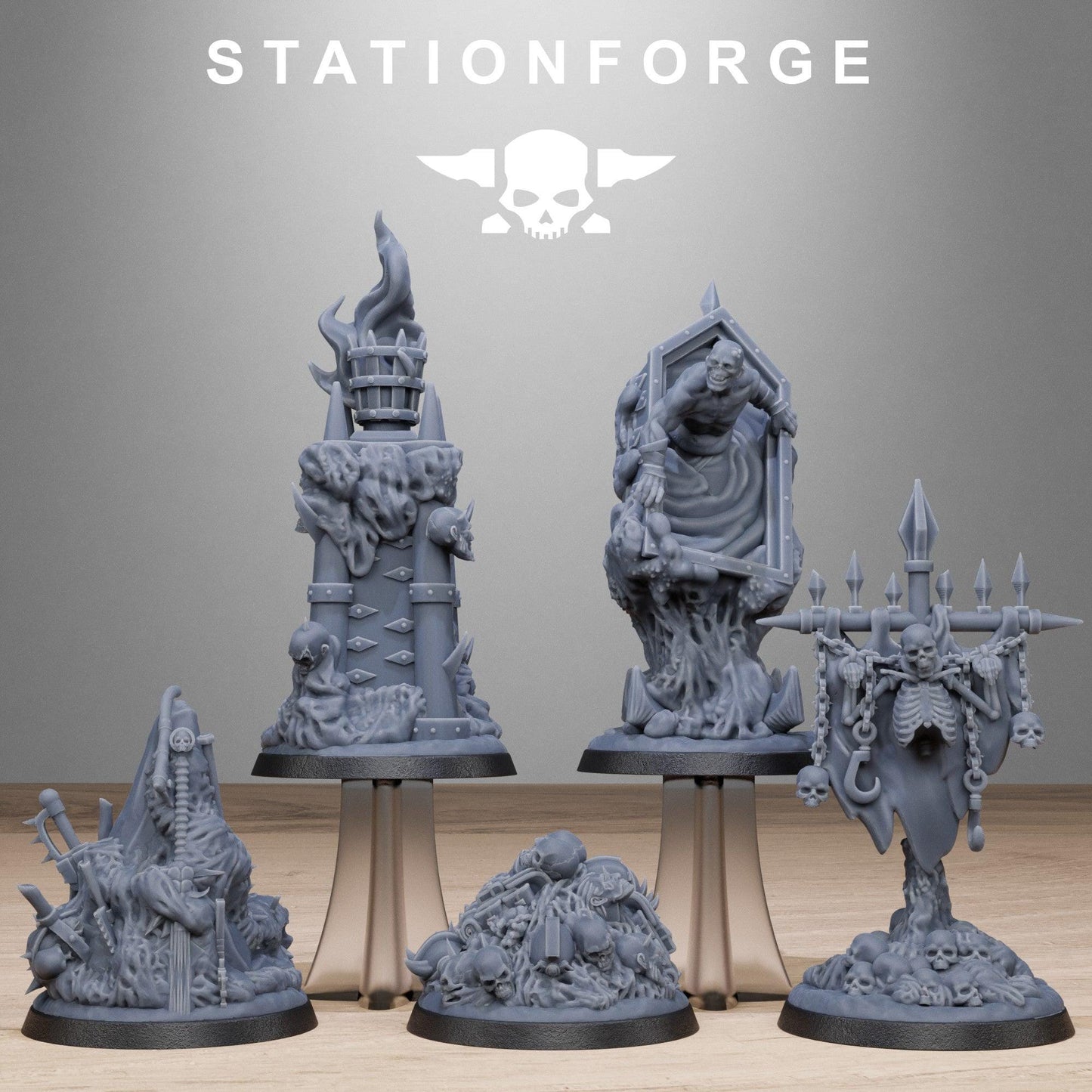 Corrupted Guard Objective Marker, Modular Sci-Fi Imperial Infantry by STATIONFORGE, Grimdark Wargames Proxy