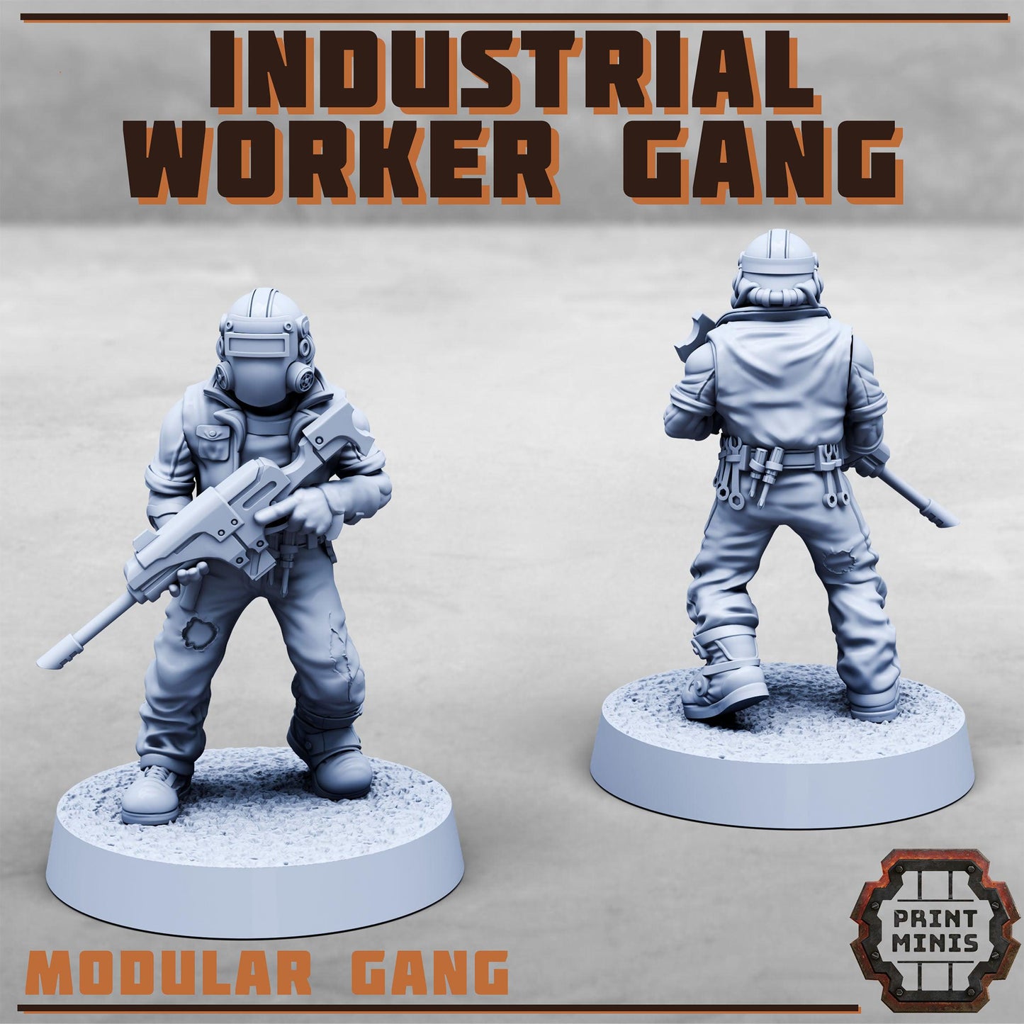 Industrial Worker Gang, Sci-Fi Grimdark Civilians by STATIONFORGE, Hive City Skirmish