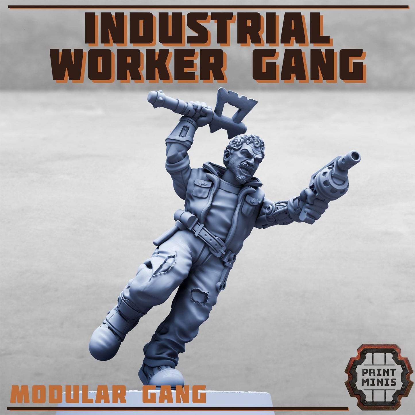Industrial Worker Gang, Sci-Fi Grimdark Civilians by STATIONFORGE, Hive City Skirmish