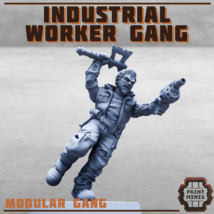 Industrial Worker Gang, Sci-Fi Grimdark Civilians by STATIONFORGE, Hive City Skirmish