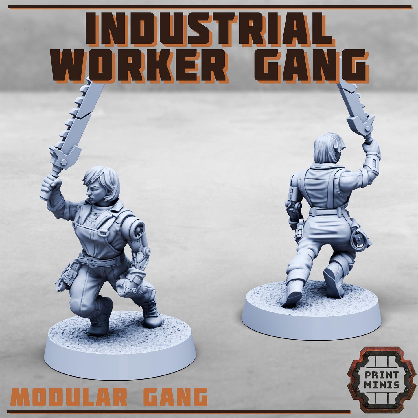 Industrial Worker Gang, Sci-Fi Grimdark Civilians by STATIONFORGE, Hive City Skirmish