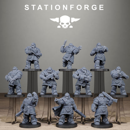 Grimguard Skull Wardens, Modular Sci-Fi Imperial Infantry by STATIONFORGE, Grimdark Wargames Proxy
