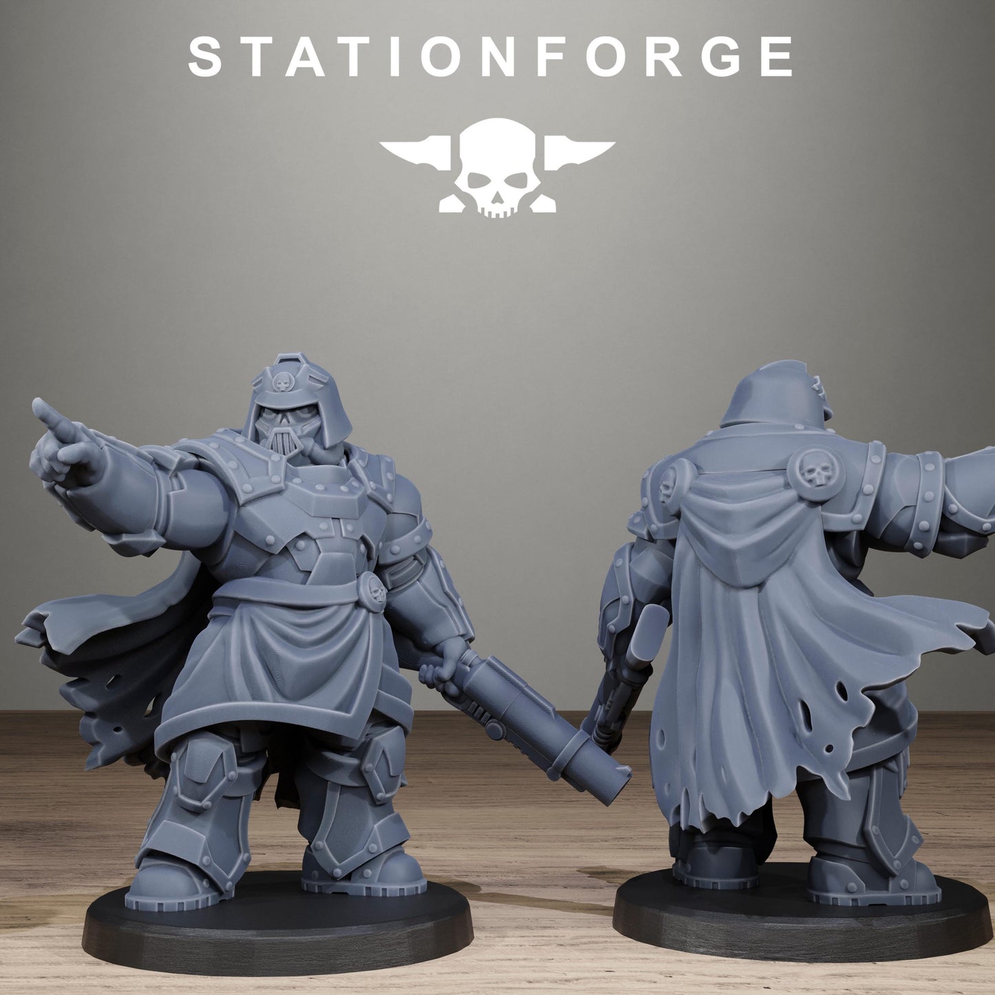 Grimguard Skull Wardens, Modular Sci-Fi Imperial Infantry by STATIONFORGE, Grimdark Wargames Proxy