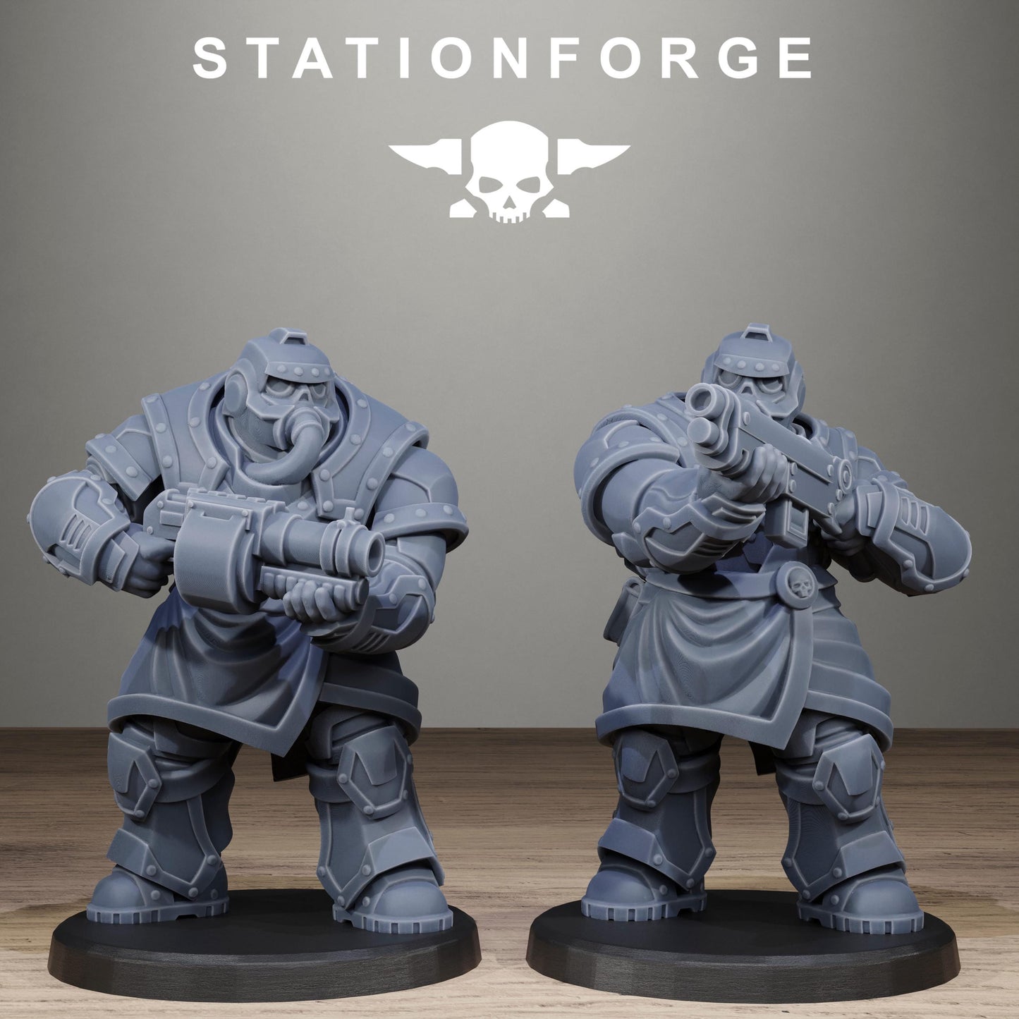 Grimguard Skull Wardens, Modular Sci-Fi Imperial Infantry by STATIONFORGE, Grimdark Wargames Proxy