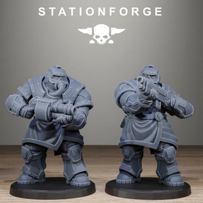 Grimguard Skull Wardens, Modular Sci-Fi Imperial Infantry by STATIONFORGE, Grimdark Wargames Proxy