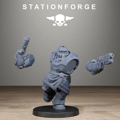 Grimguard Skull Wardens, Modular Sci-Fi Imperial Infantry by STATIONFORGE, Grimdark Wargames Proxy