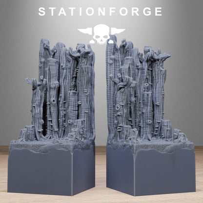 Forest Diorama Stands, Sci-Fi Grimdark Terrain by STATIONFORGE